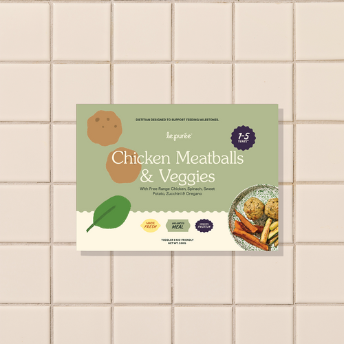 Organic Chicken and Spinach Meatballs with Veggies
