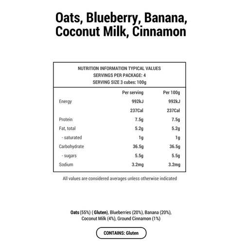 Oats Blueberry Banana Porridge