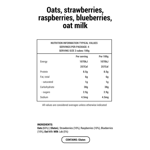 Oats Strawberry Raspberry Blueberry Porridge