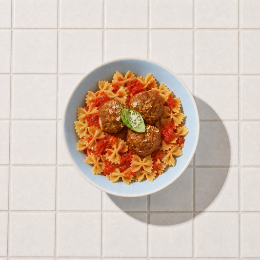 Nonna's Meatballs & Bowtie Pasta